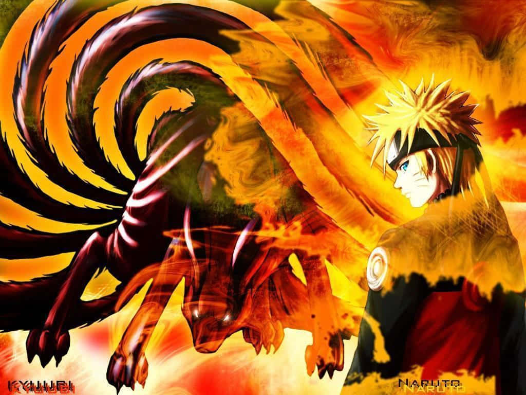 Naruto Uzumaki, A Powerful Shinobi With The Power Of Nine Tails Background