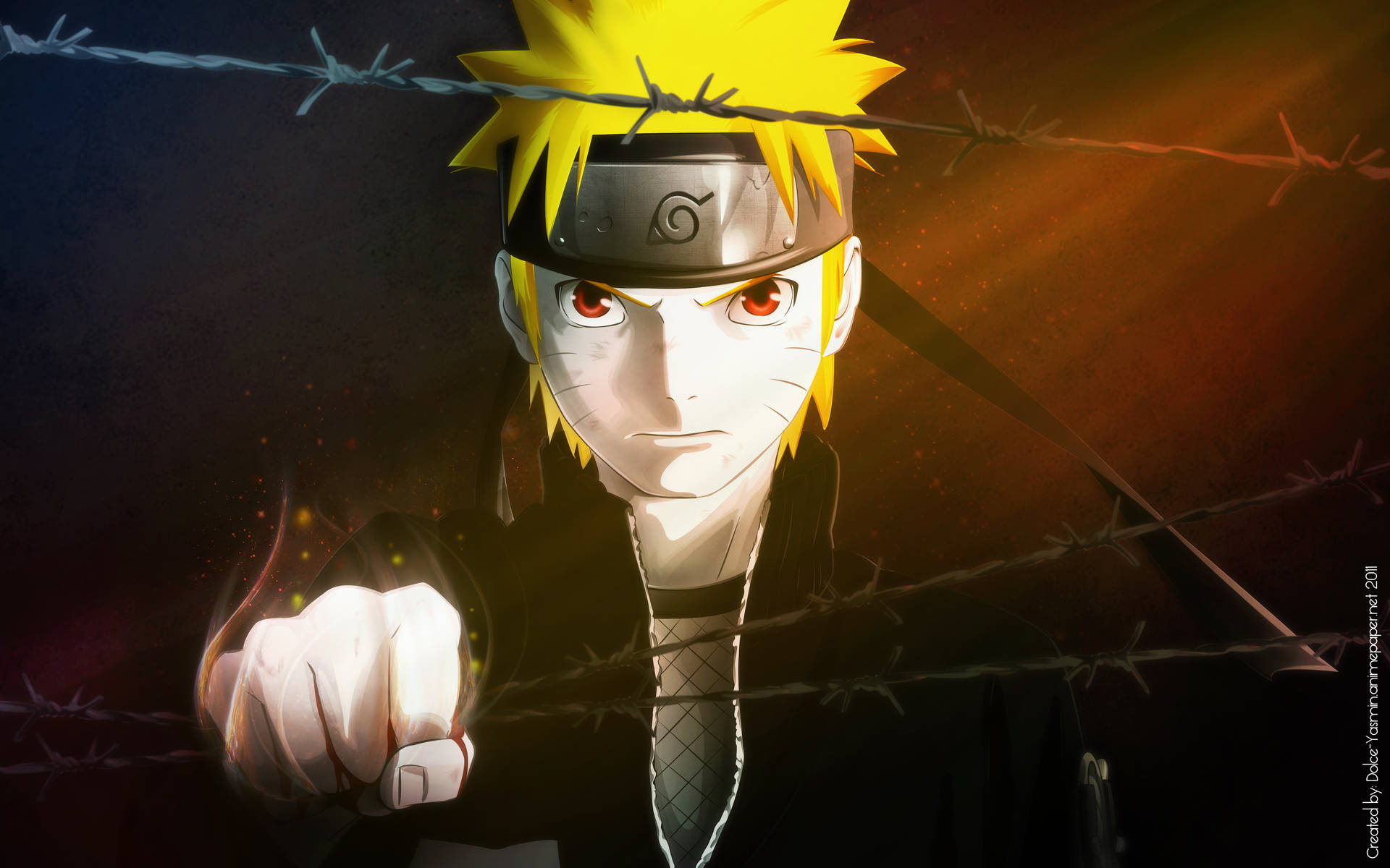 Naruto Uzumaki Barbed Wire Background