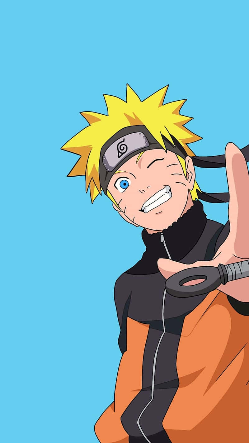 Naruto Uzumaki Blue Background Background