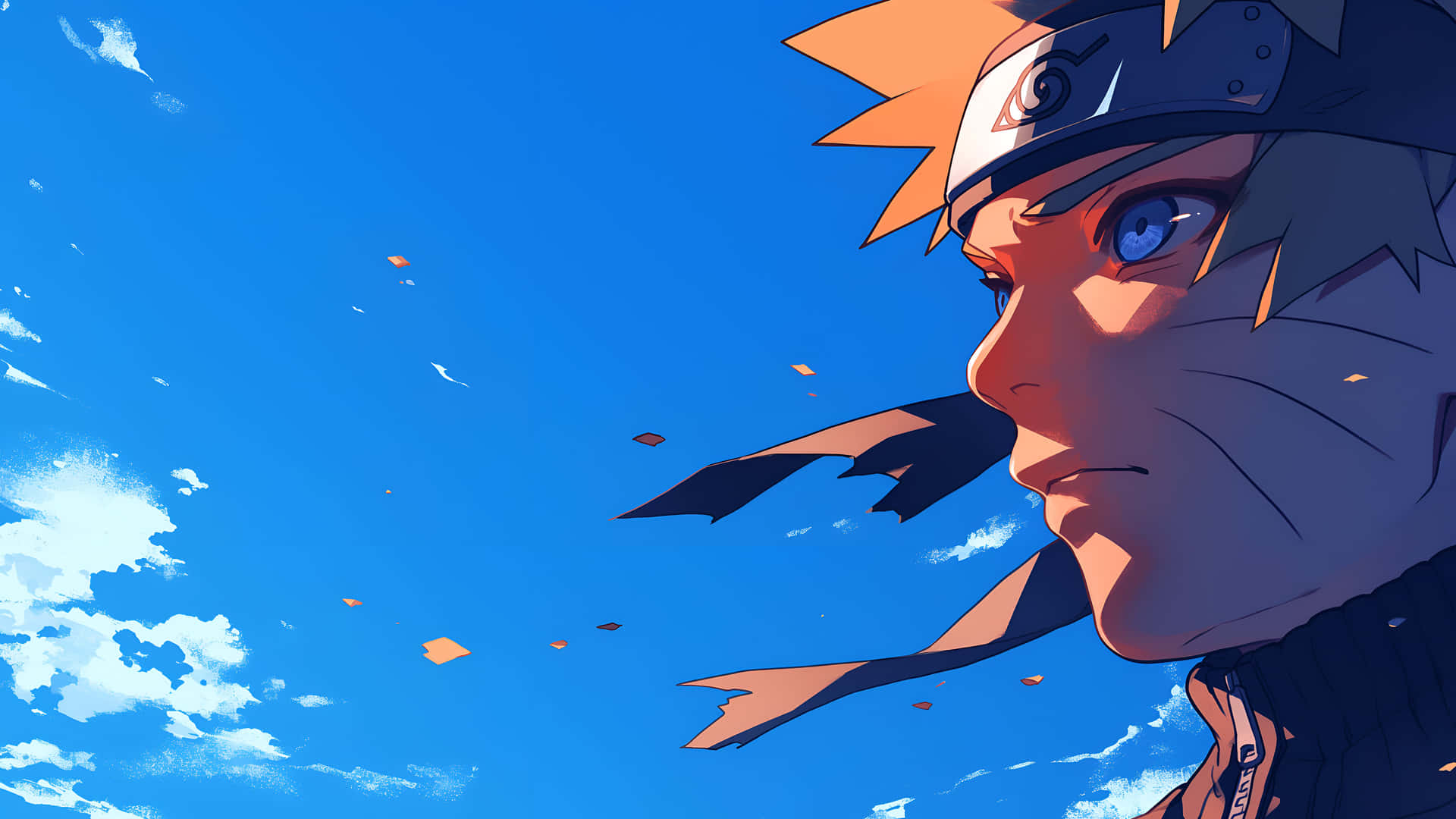 Naruto Uzumaki Blue Sky Background