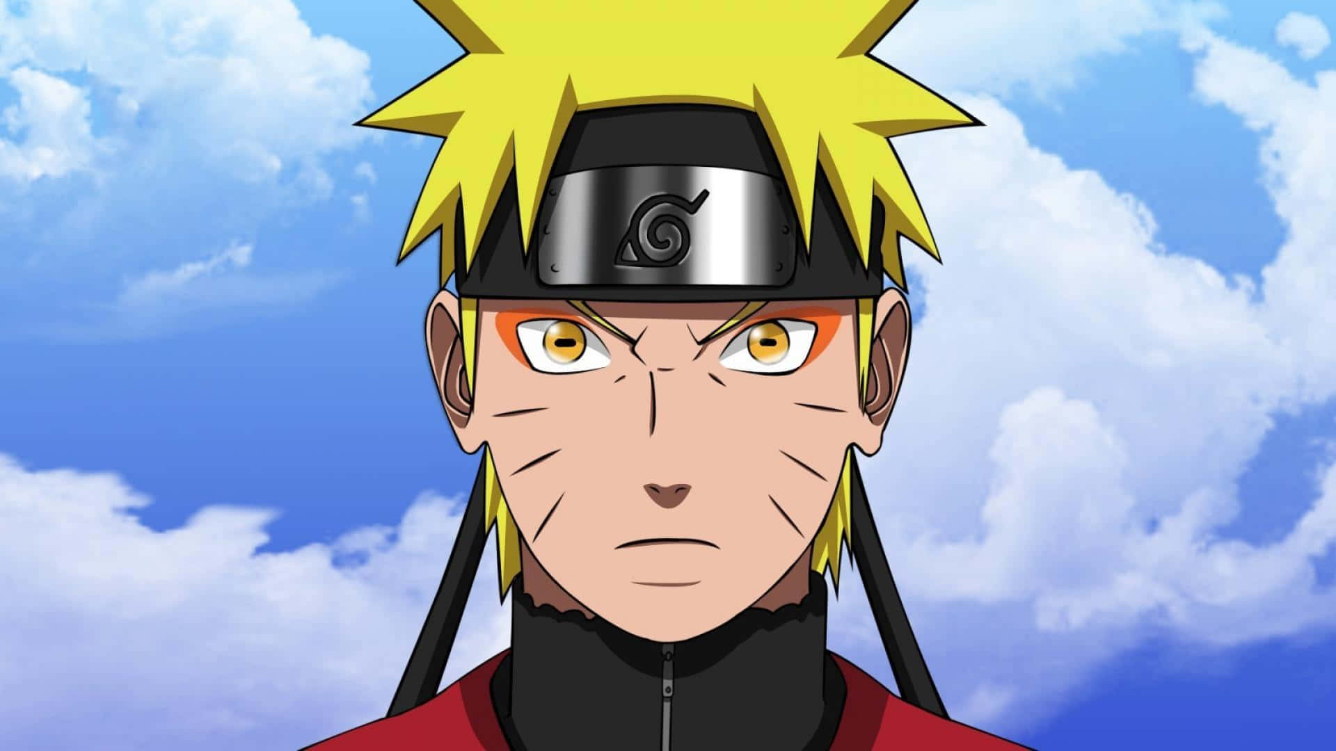 Naruto Uzumaki Displaying His Powerful Sage Mode Background