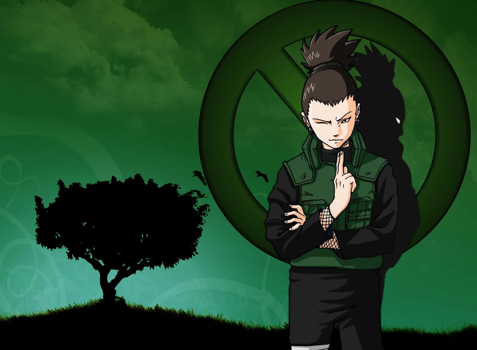 Naruto Uzumaki In Dynamic Green Background Background
