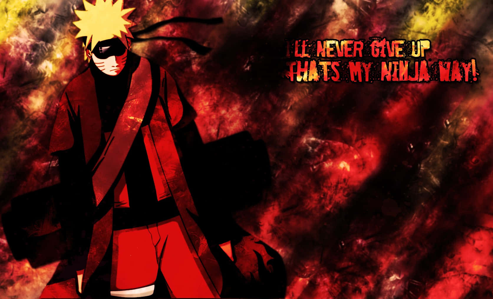 Naruto Uzumaki In Sage Mode Powering Up Background