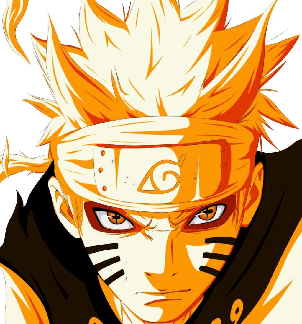 Naruto Uzumaki In Sage Mode Showcasing His Immense Power And Determination Background