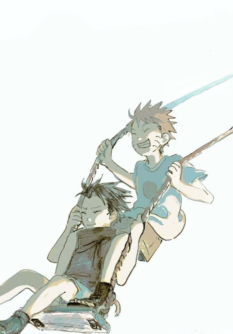 Naruto Uzumaki Makes Some Serious Air On The Swing Set