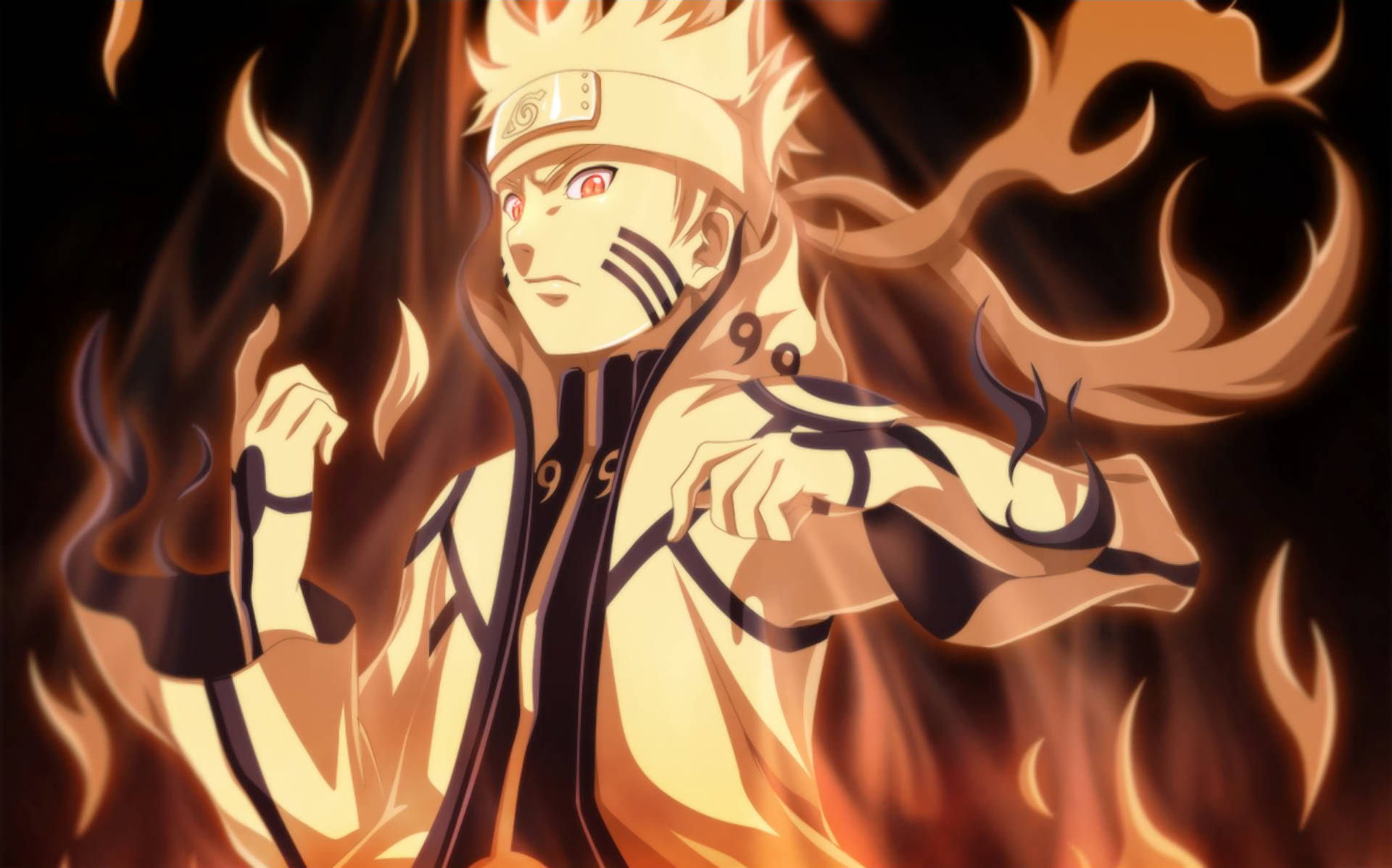 Naruto Uzumaki Nine Tailed Form Background