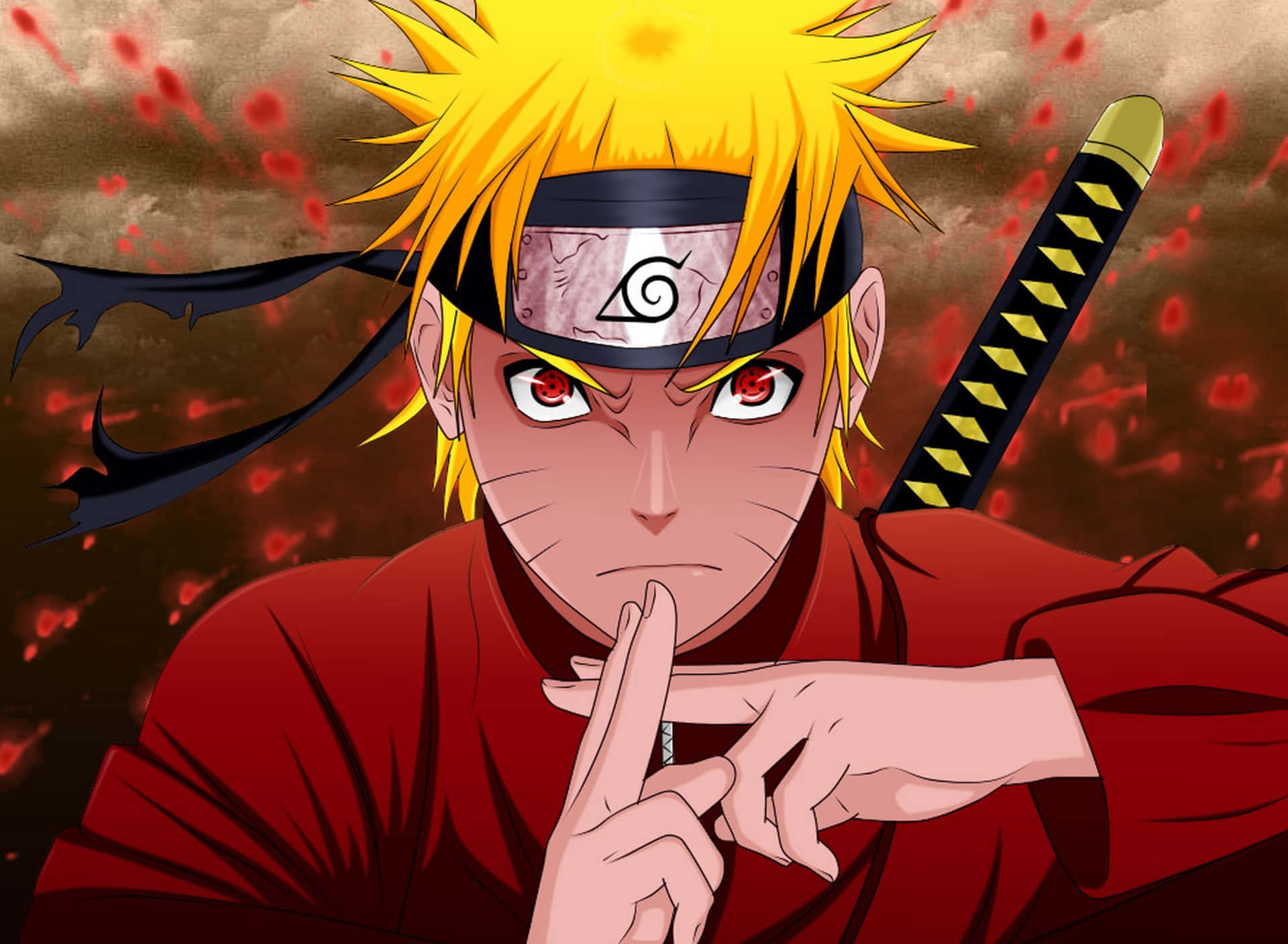 Naruto_ Uzumaki_ Red_ Background Background