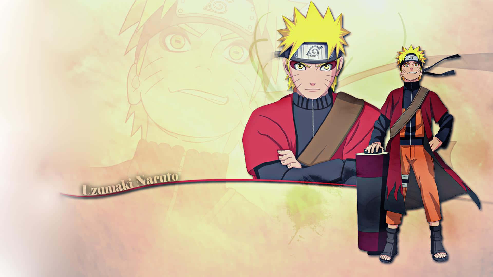 Naruto Uzumaki Unleashes His Power In Sage Mode Background