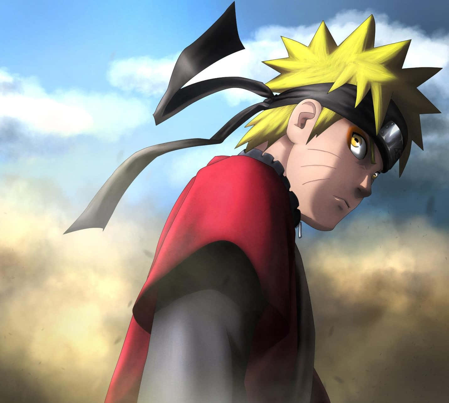 Naruto Uzumaki Unleashing His Powerful Sage Mode Background