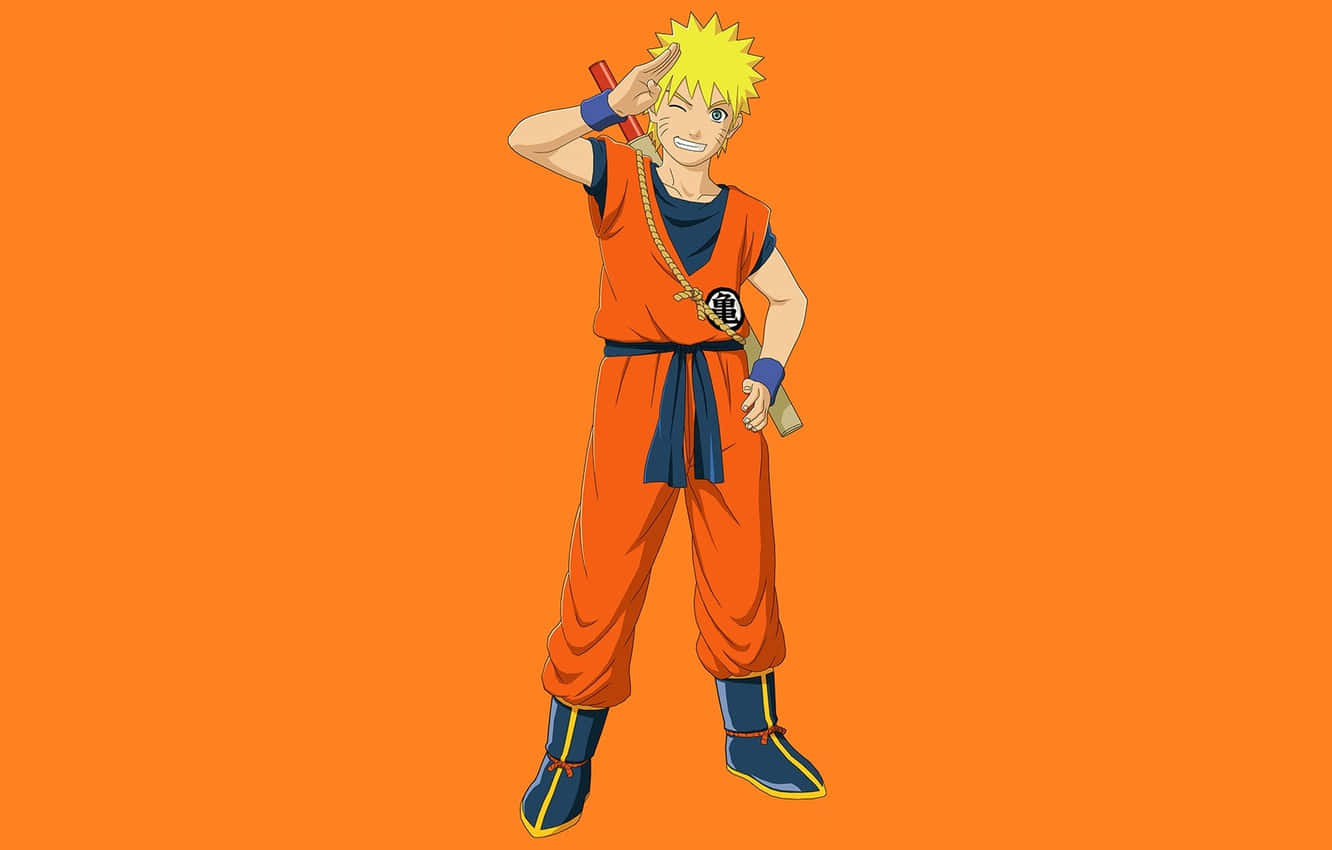 Naruto Wearing Goku Outfit Orange Anime