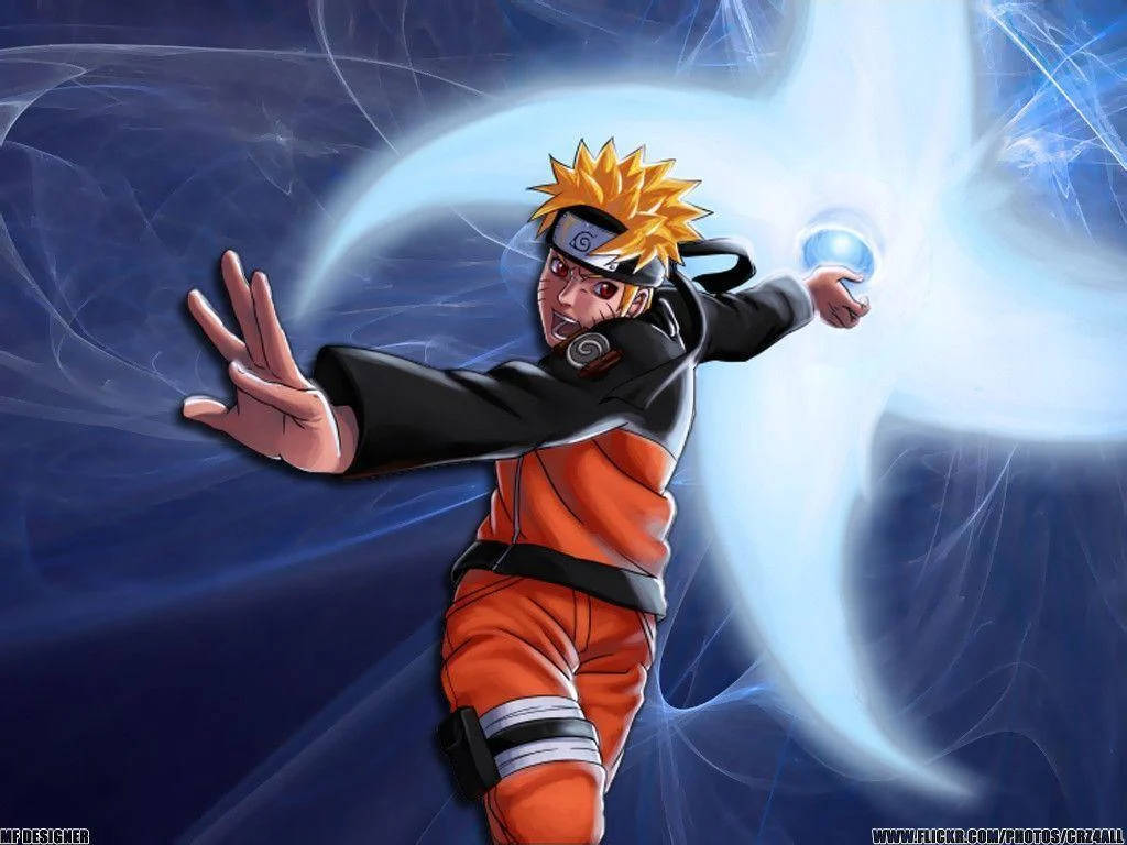 Naruto With Rasengan Shuriken Background