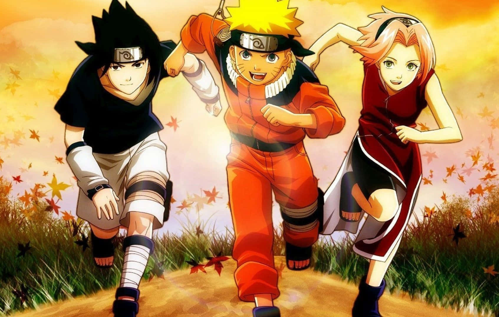 Naruto With Sakura And Sasuke Manga Anime