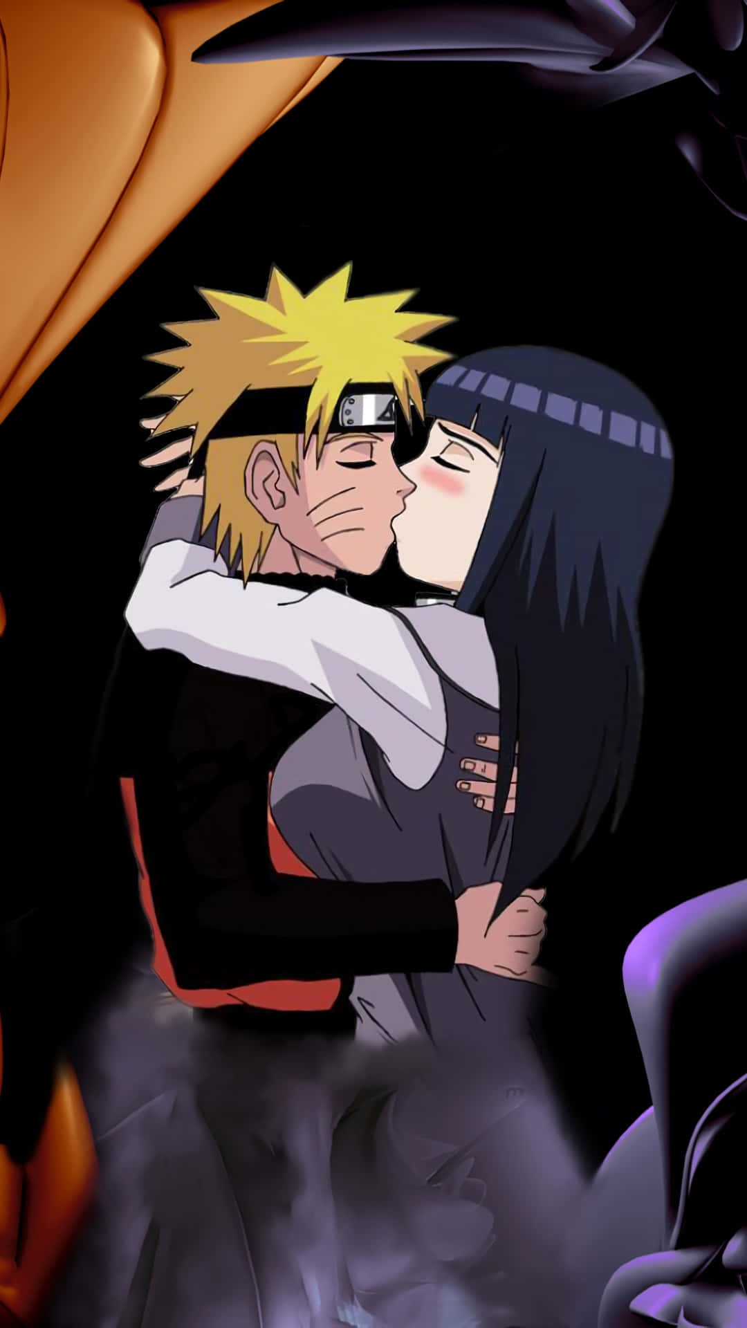 Narutoand Hinata Romantic Momenti Phone Wallpaper Background