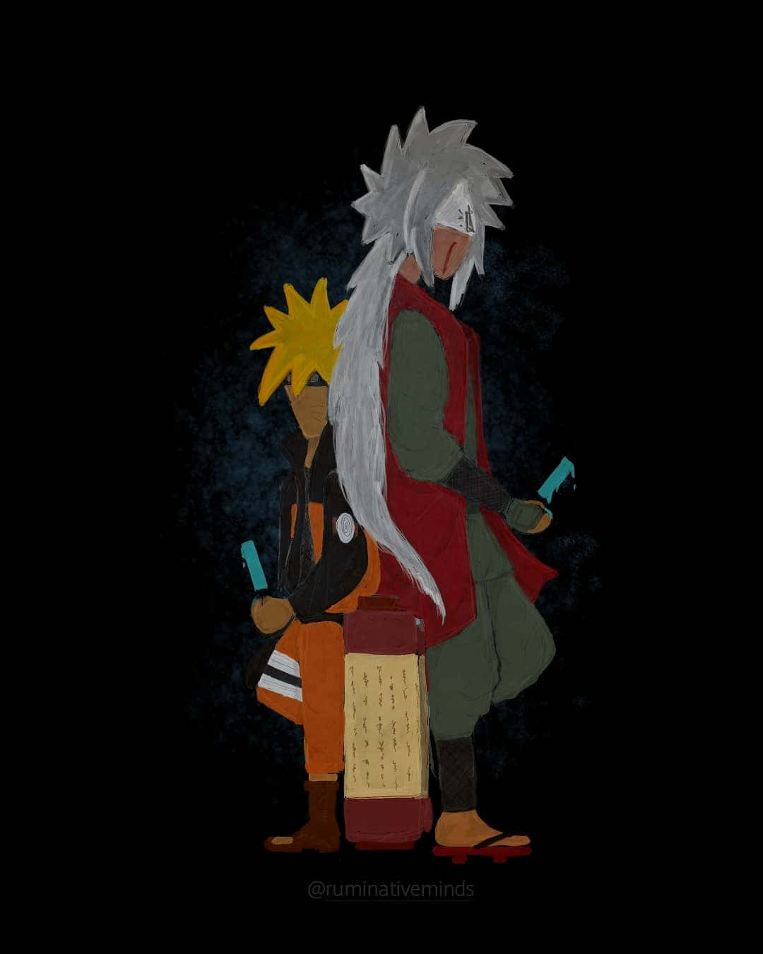 Narutoand Jiraiya Memorable Bond Background