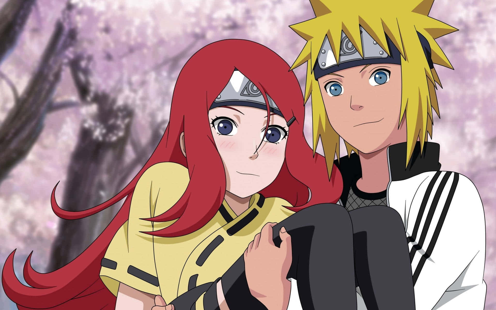 Narutoand Kushina Uzumaki Anime Portrait Background