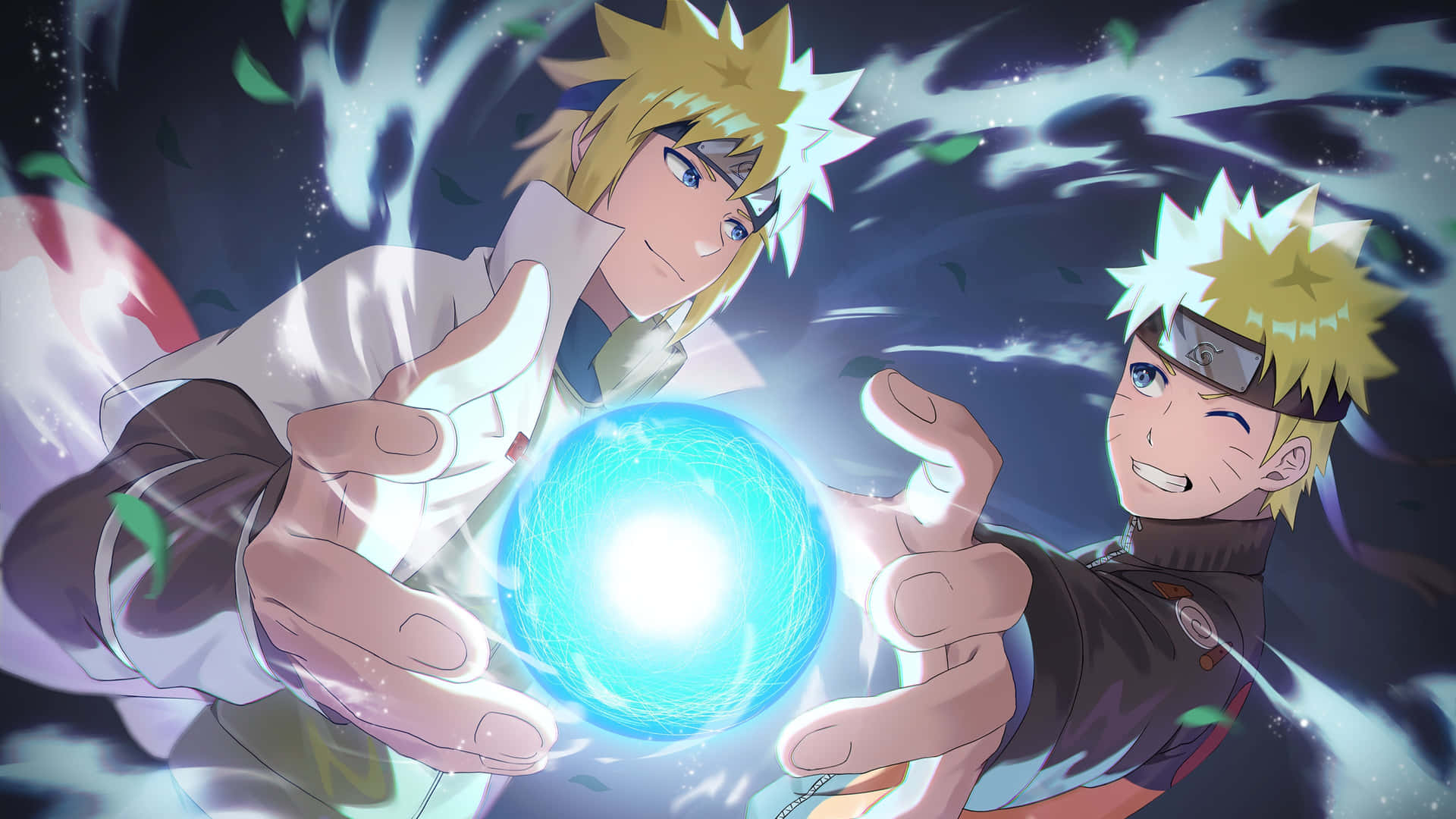 Narutoand Minato Rasengan Training Background