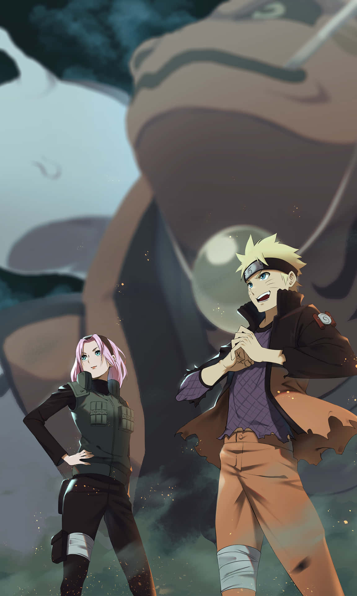 Narutoand Sakurai Phone Wallpaper Background