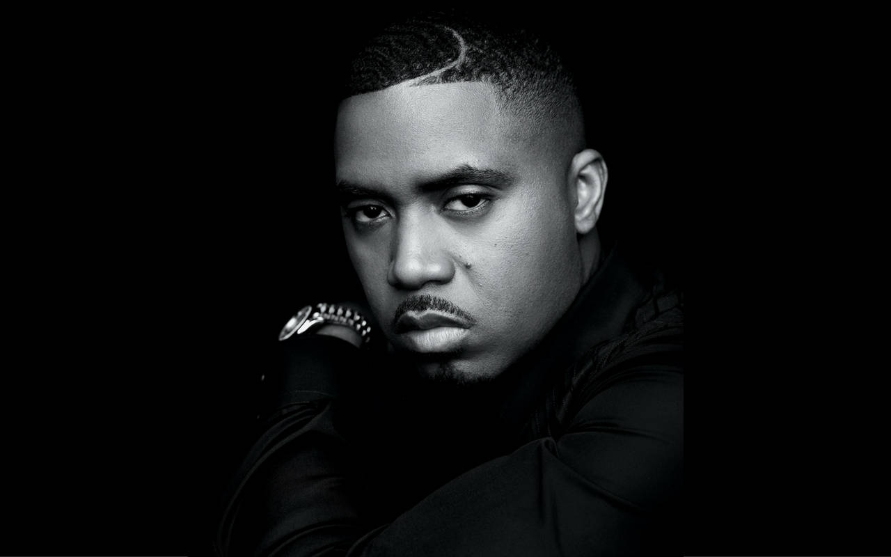 Nas American Singer Monochrome Desktop Background