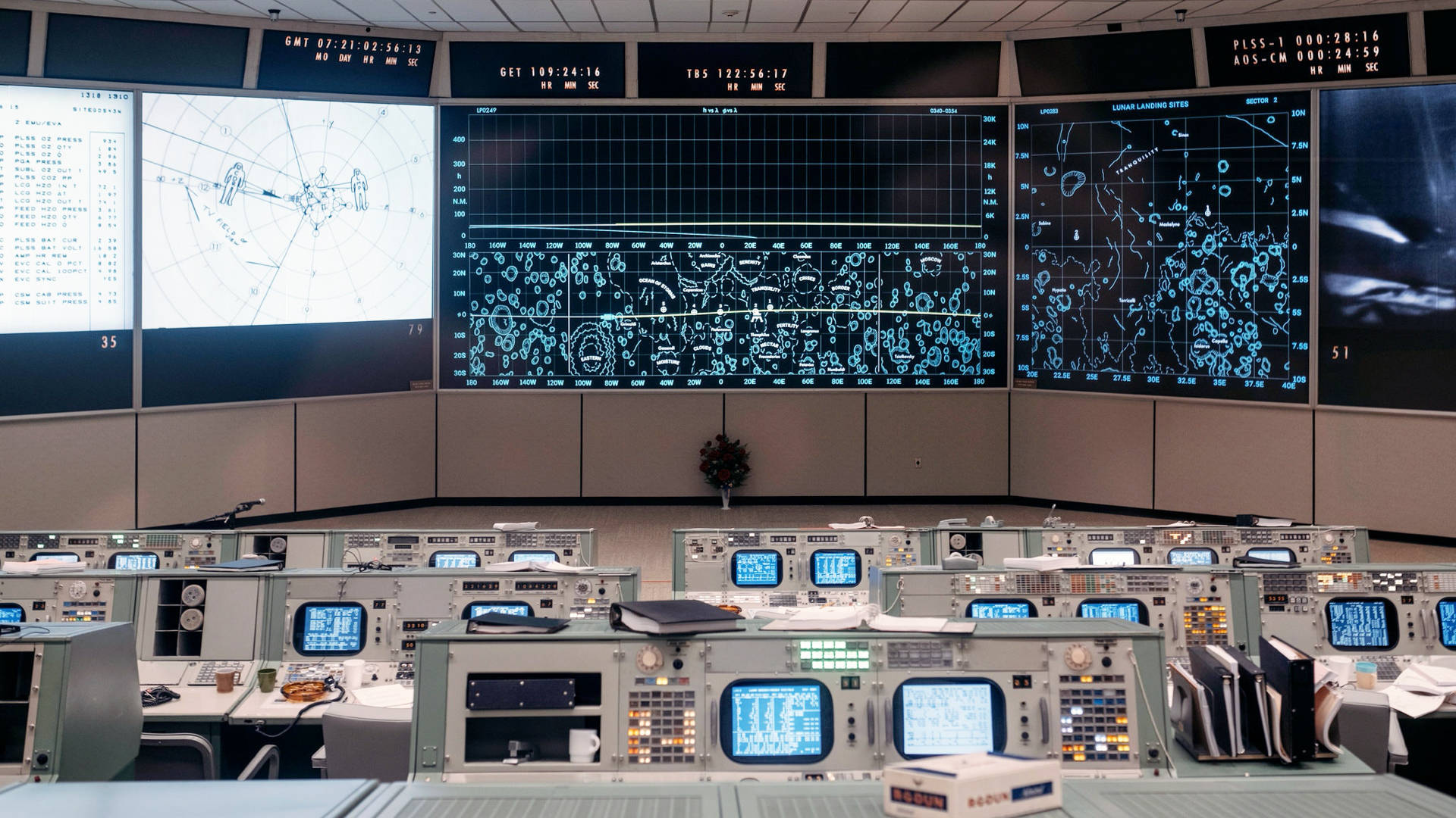 Nasa Houston Control Center Background