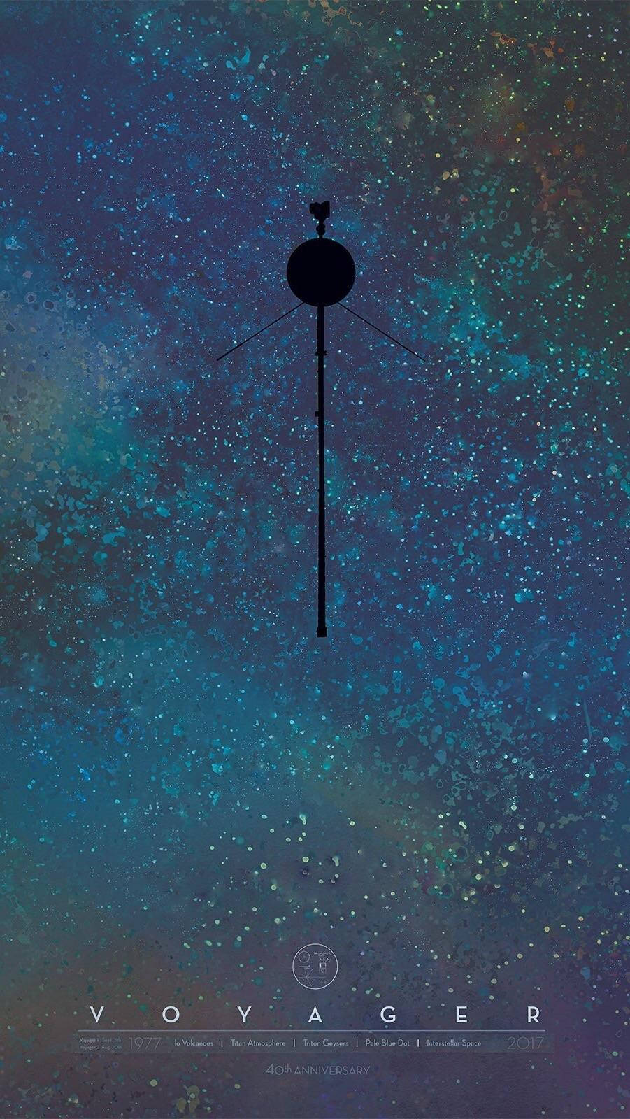 Nasa Iphone Voyager 40th Anniversary Background