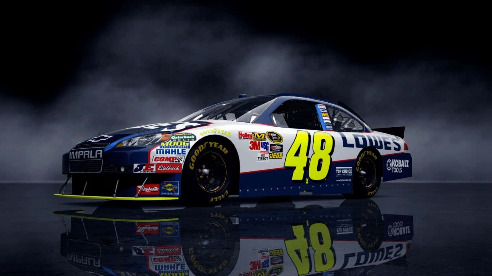 Nascar 48 Race Car Background