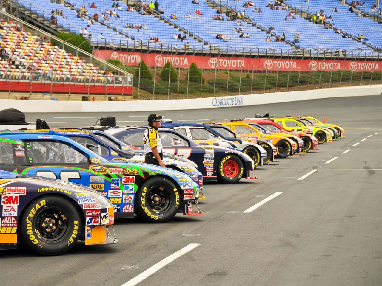 Nascar Parked Background