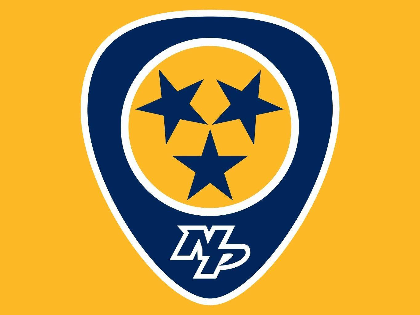 Nashville Predators' Logo Depicted In The Golden Ball And Stars.