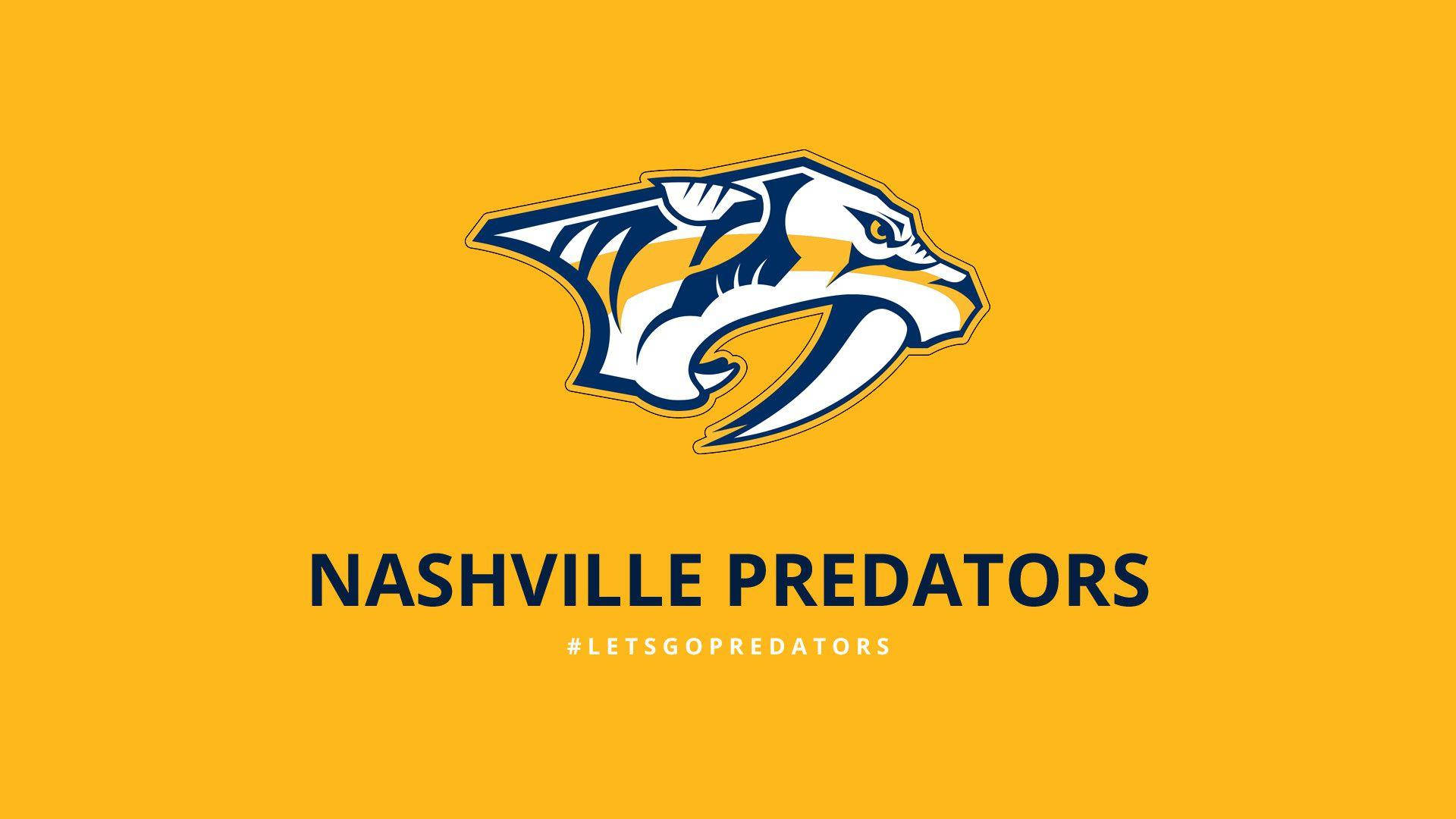 Nashville Predators With Hashtag Let's Go Background