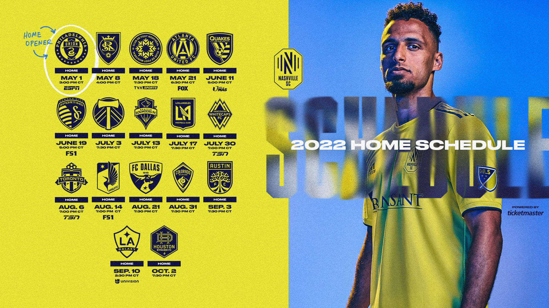 Nashville Sc 2022 Game Schedule Poster Background