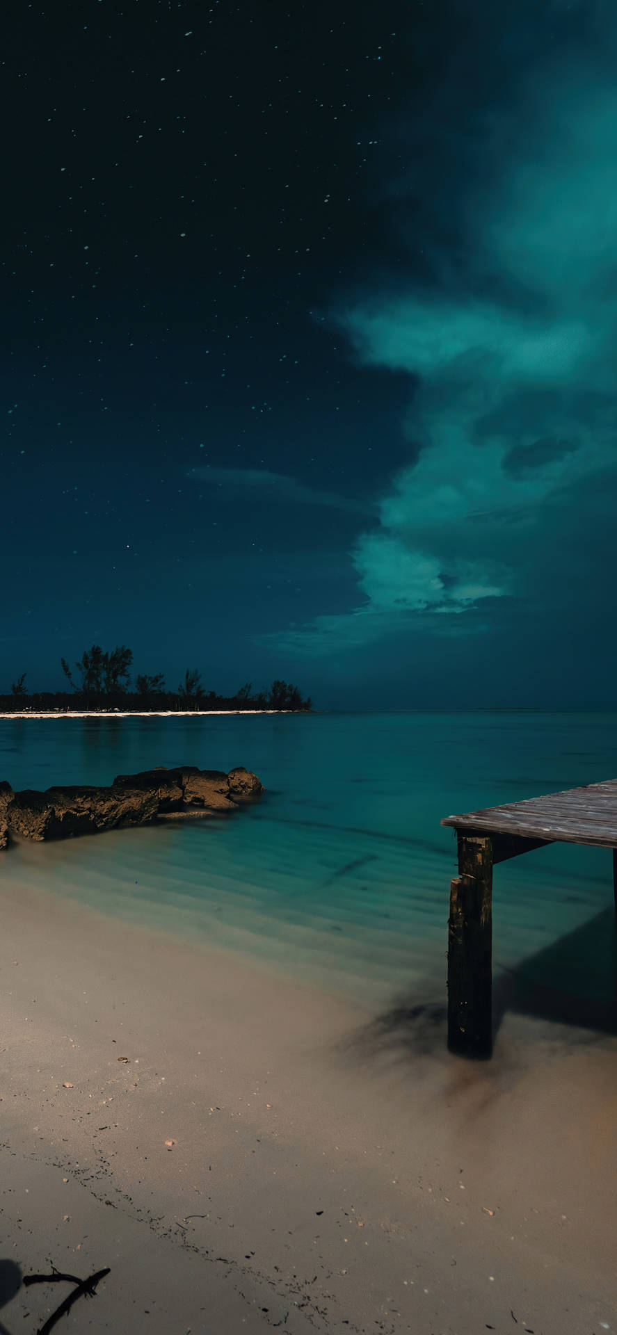 Nassau Bahamas Blue Night Sky Background