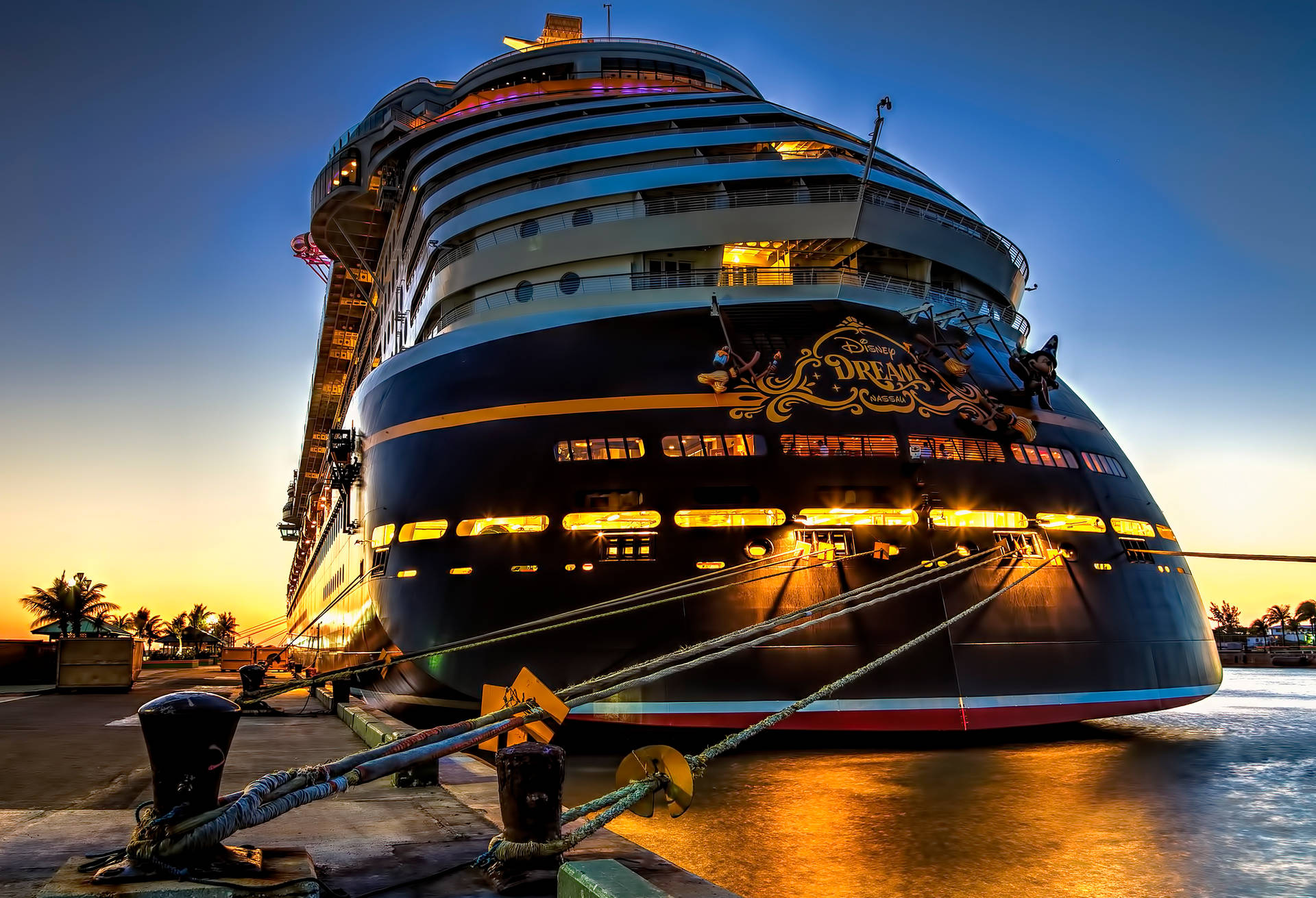 Nassau Bahamas Disney Dream Cruise Ship Background