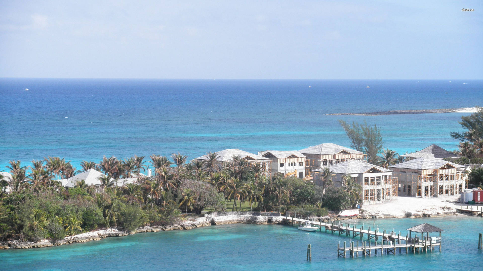 Nassau Bahamas Resort Island Buildings Background