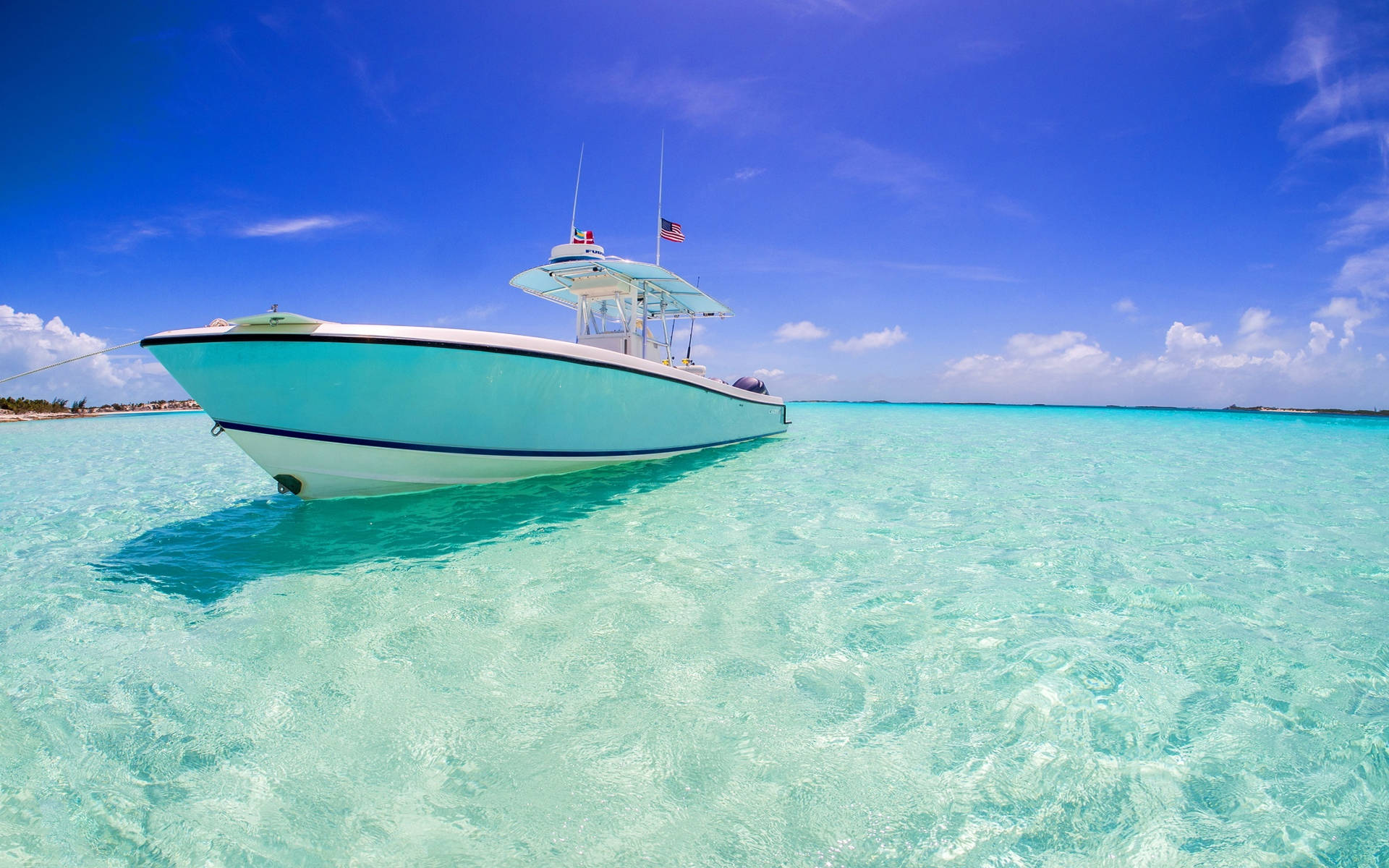 Nassau Bahamas Small Boat Background