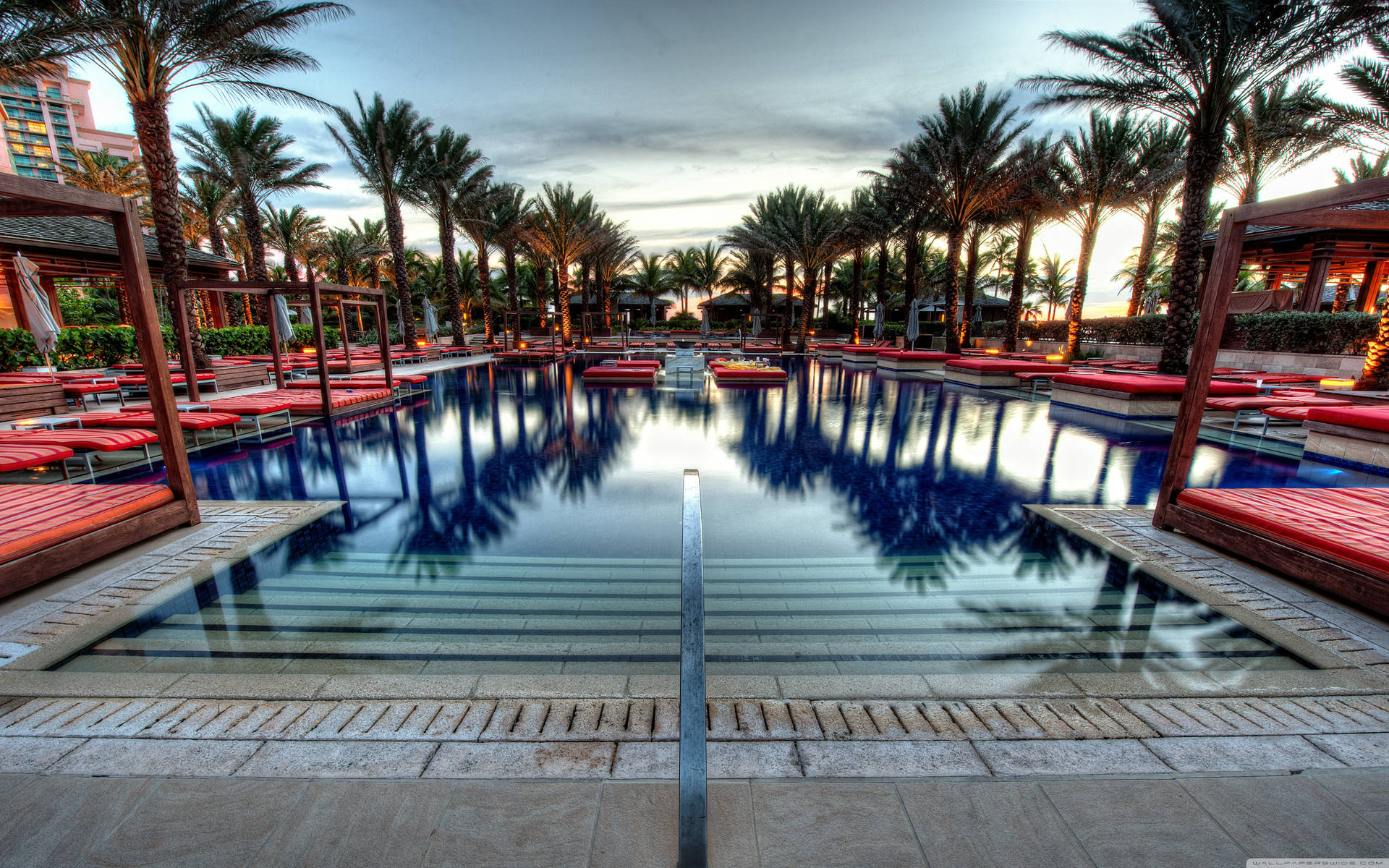 Nassau Bahamas Swimming Pool Background