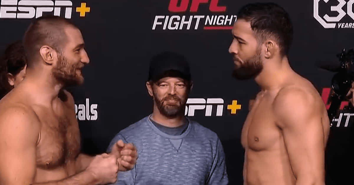 Nassourdine Imavov With Smiling Strickland