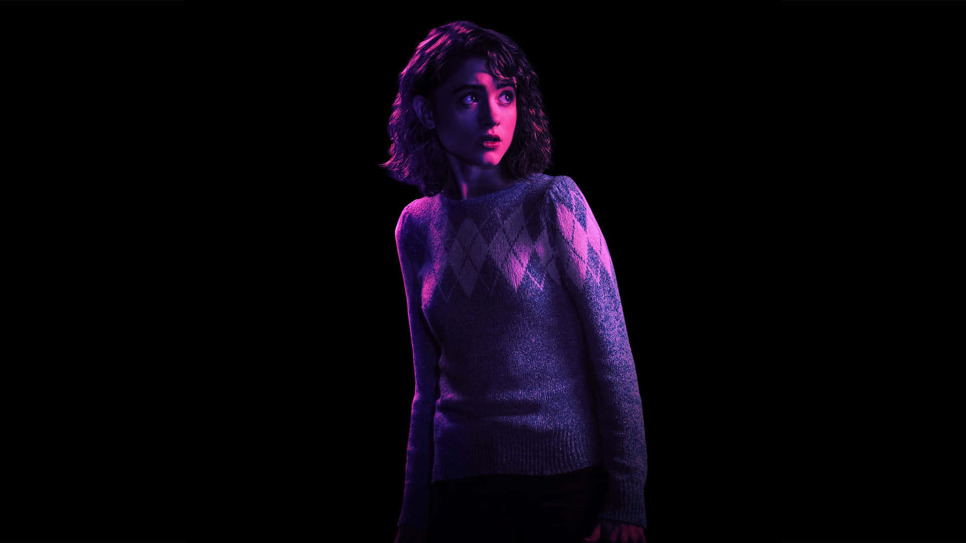 Natalia Dyer In Darkness Stranger Things Pfp Background