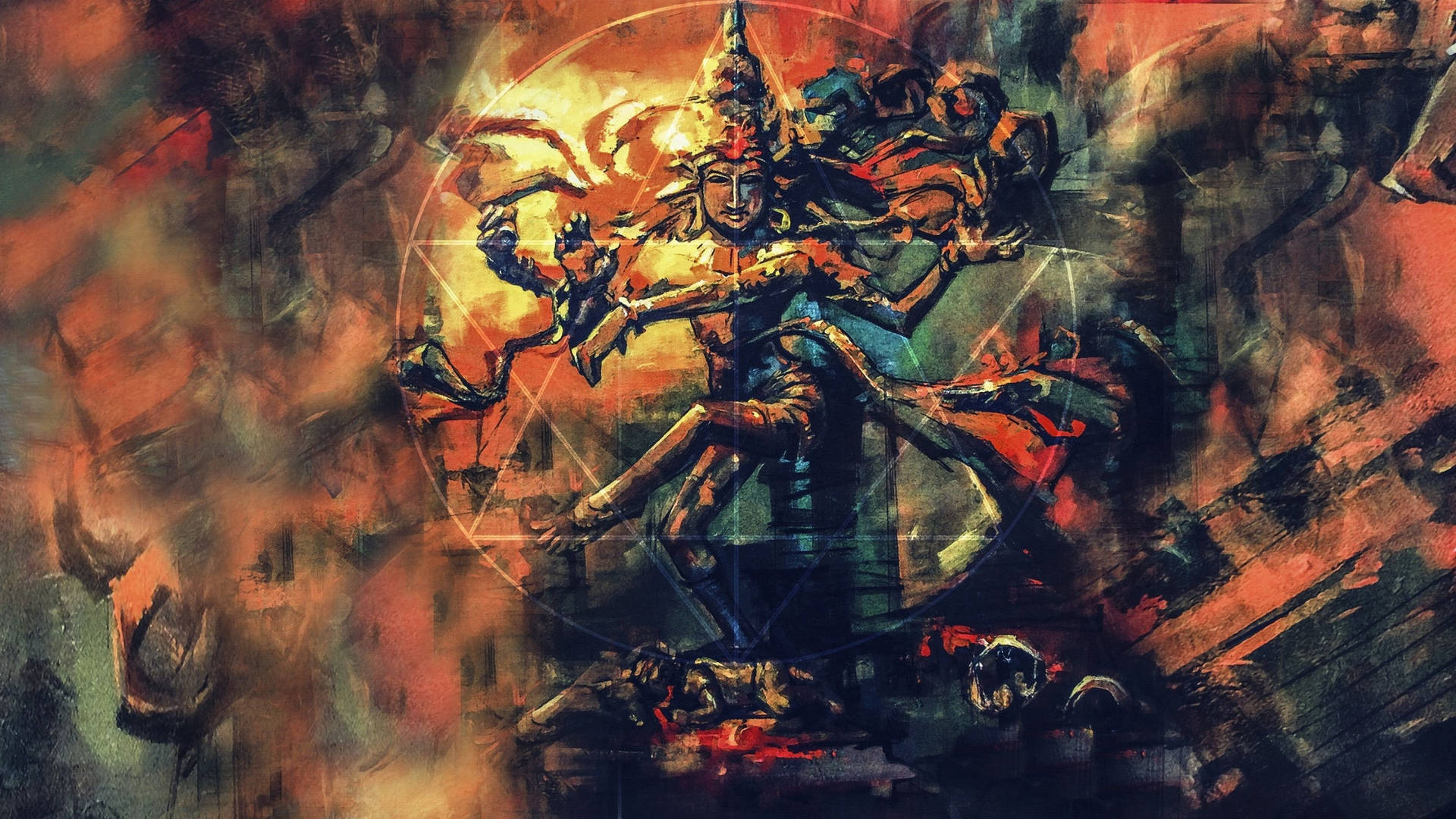 Nataraja Abstract Painting Background