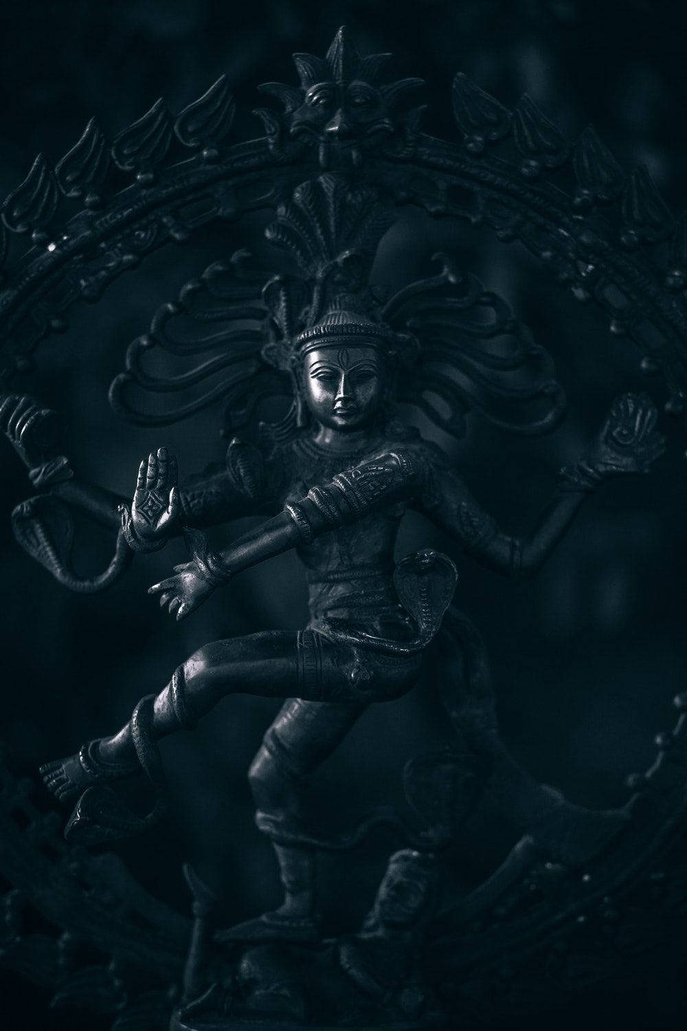 Nataraja Black Sculpture Background