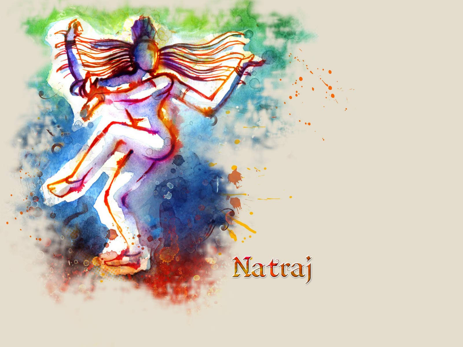 Nataraja Colorful Drawing Background