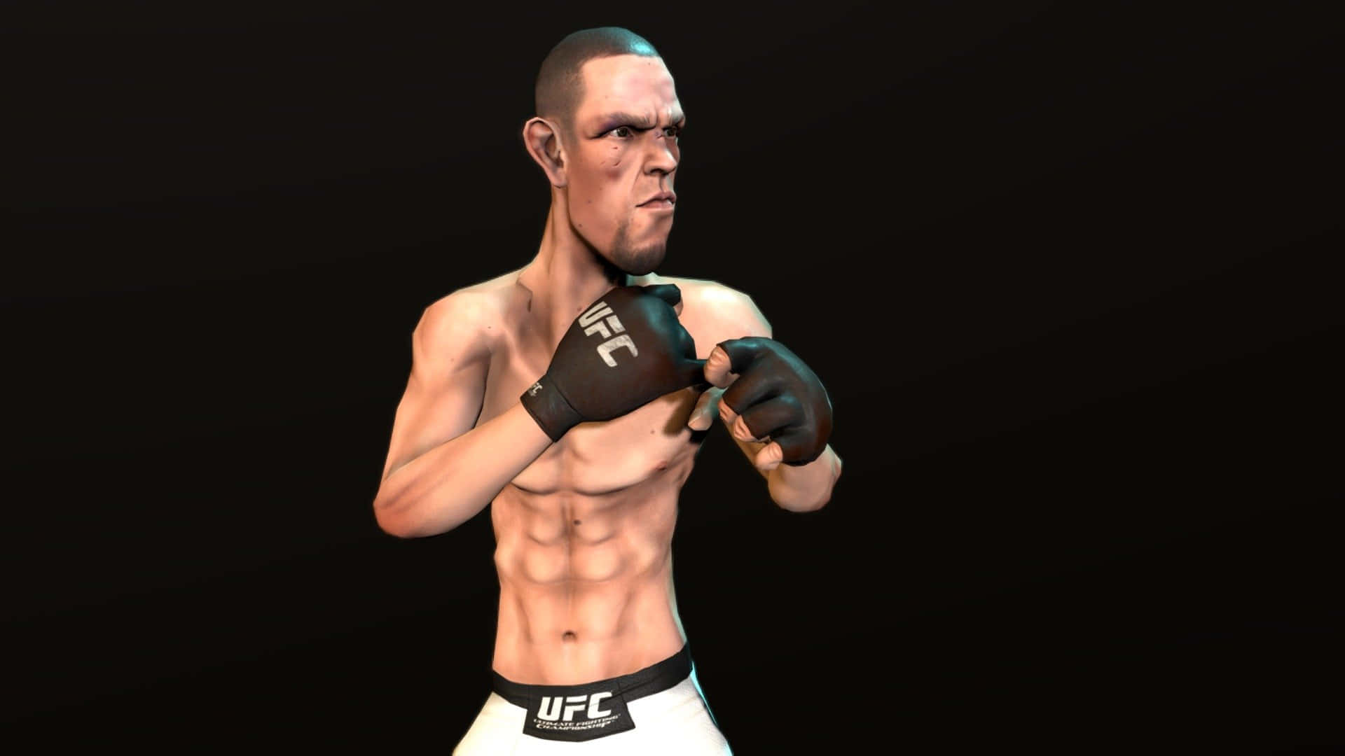 Nate Diaz Character In Ufc 3 Video Game Background