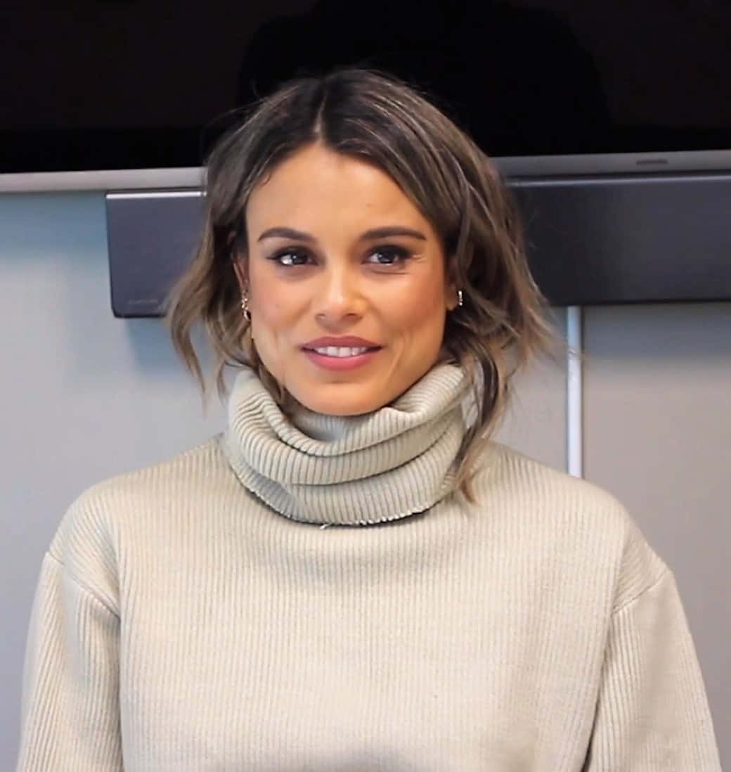 Nathalie Kelley Smilingin Turtleneck Sweater