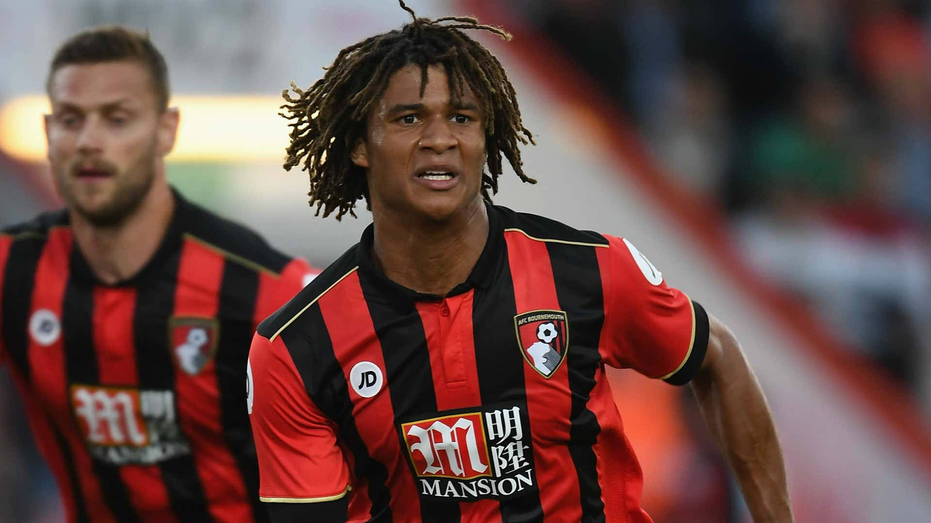 Nathan Ake With Bournemouth Teammate Background