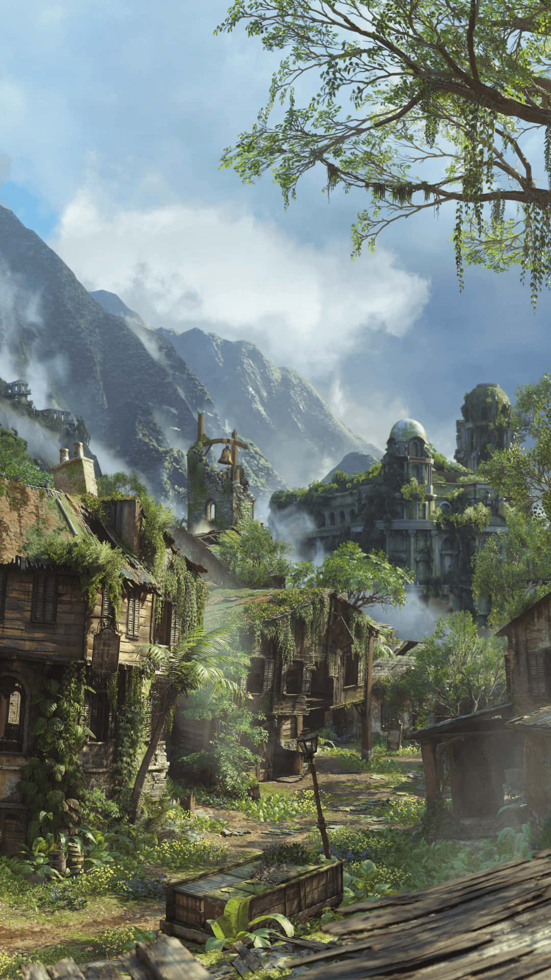 Nathan Drake Searching For Clues In Uncharted 4 Background