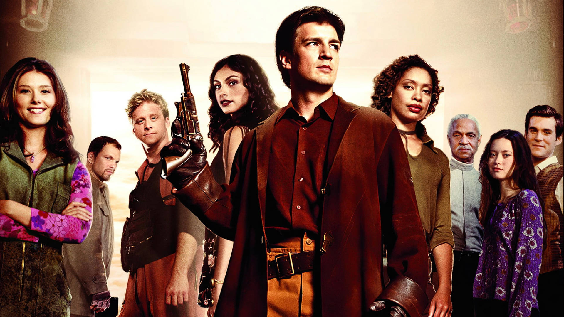 Nathan Fillion Firefly Characters Gun Background