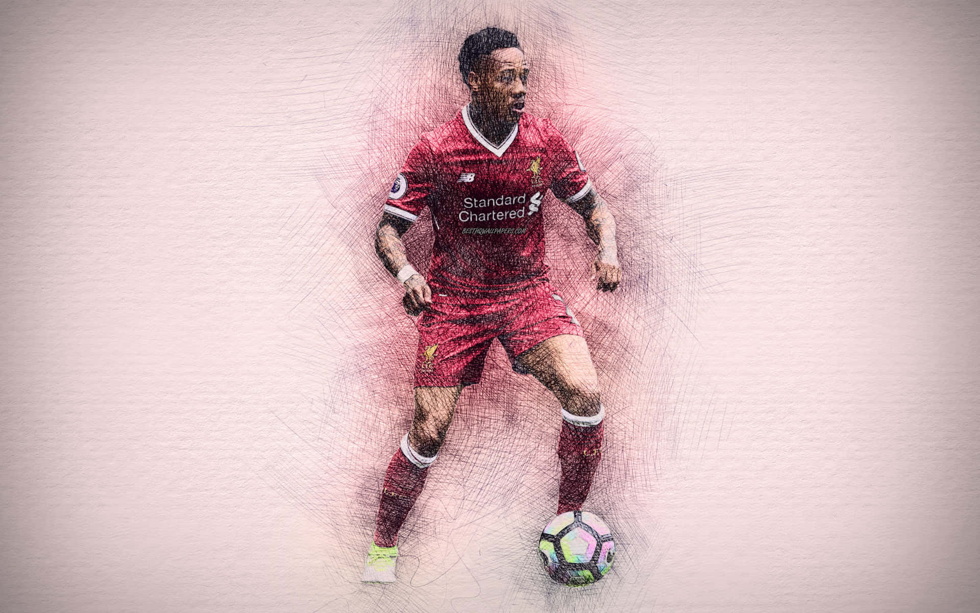 Nathaniel Clyne Fan Art Full Body Background