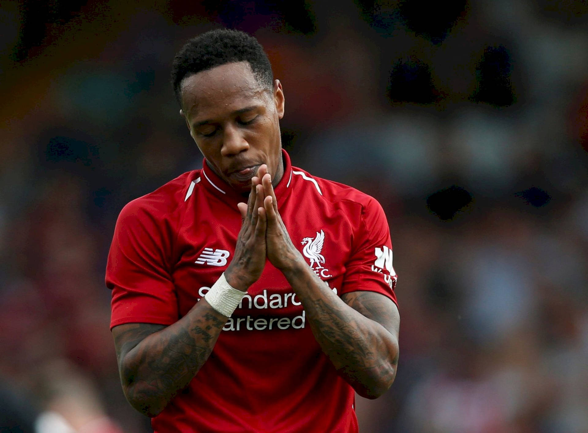 Nathaniel Clyne Hands Pressed Together Background