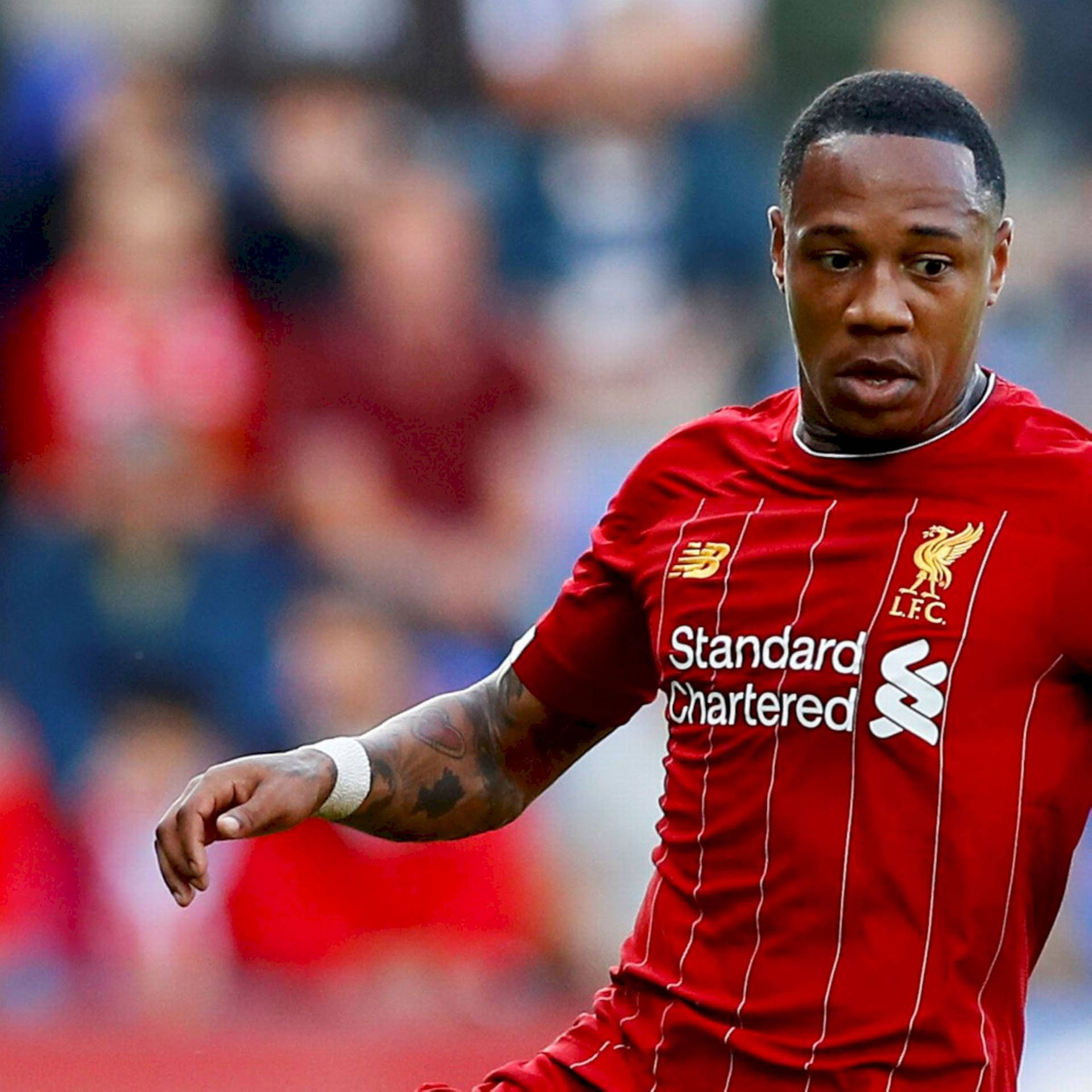 Nathaniel Clyne In Red Shirt Background