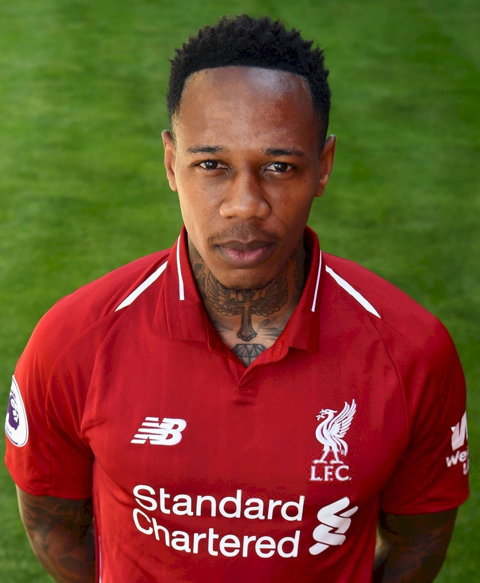 Nathaniel Clyne Looking At Camera Background