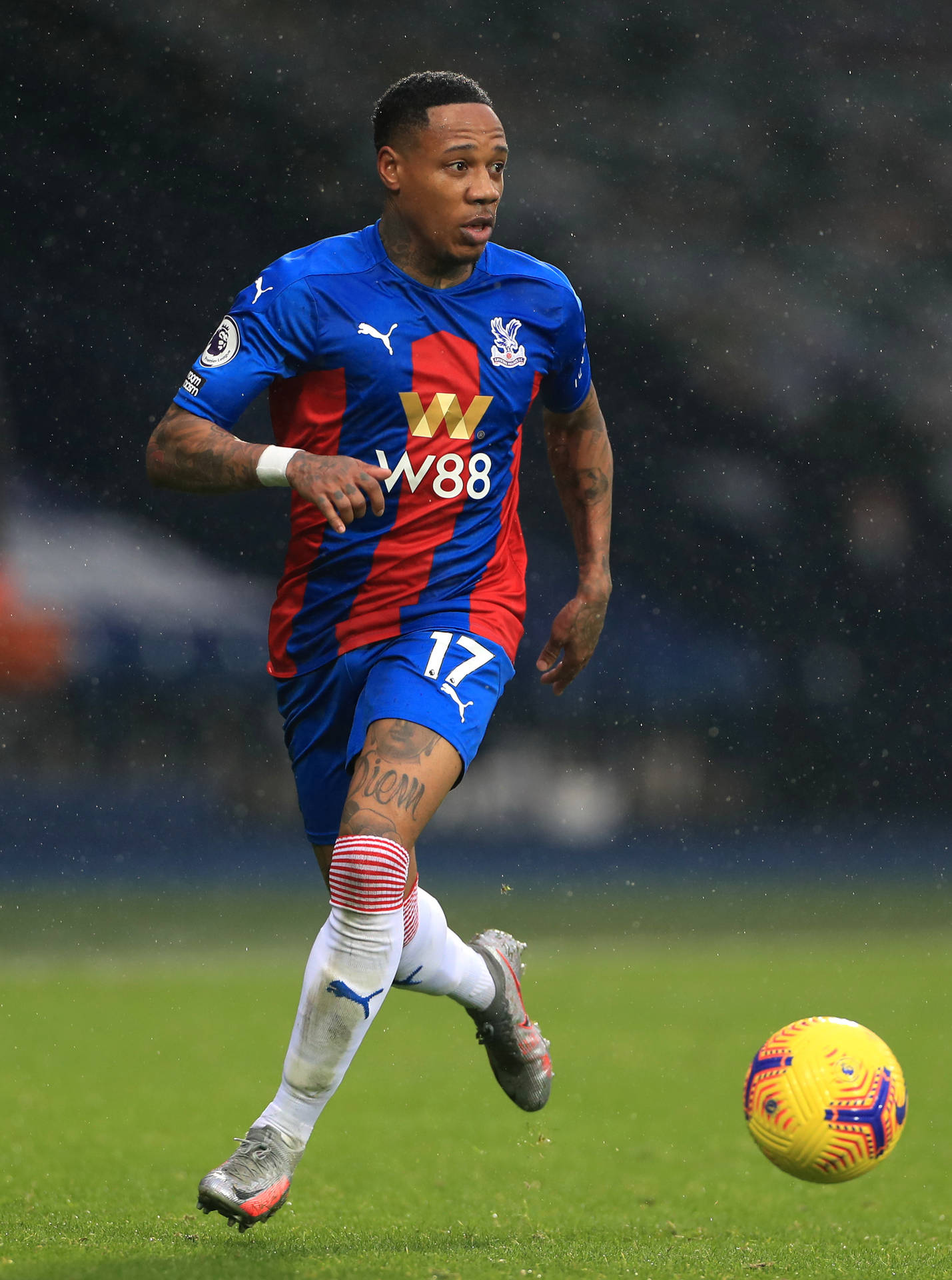 Nathaniel Clyne Red And Blue Jersey Background