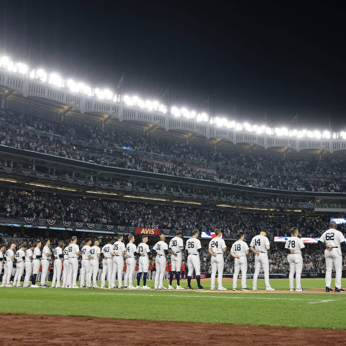 National Anthem Singing At Yankee Stadium Background